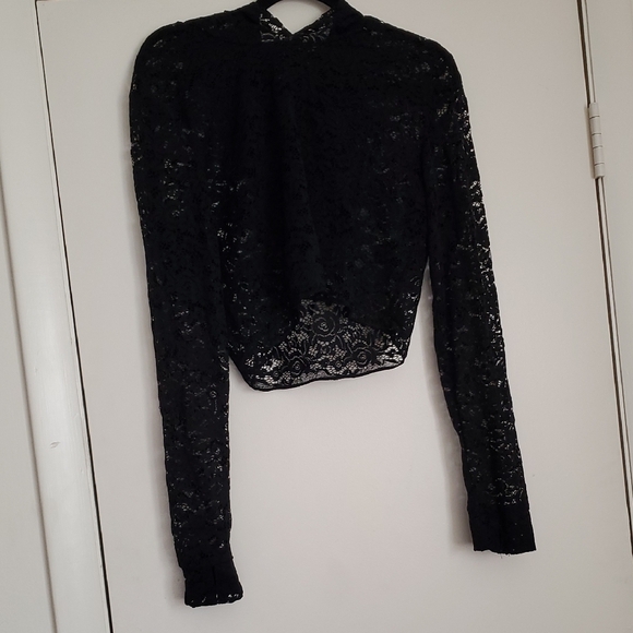 Reap What You Sew Crafts Tops - Reap What You Sew Crafts Elegant Black Lace Women's Blouse